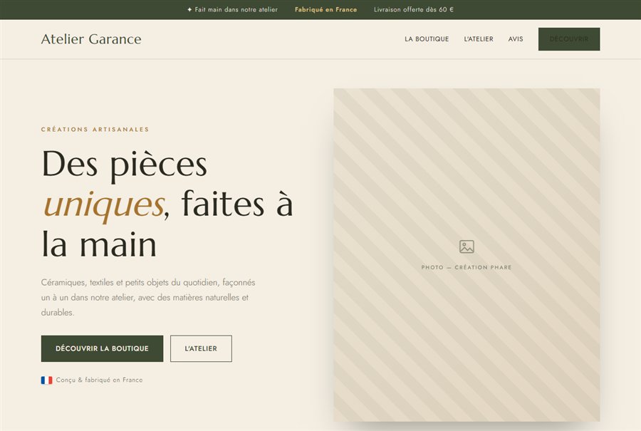 Modèle Atelier vu sur ordinateur