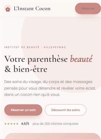 Modèle Bien-être vu sur mobile
