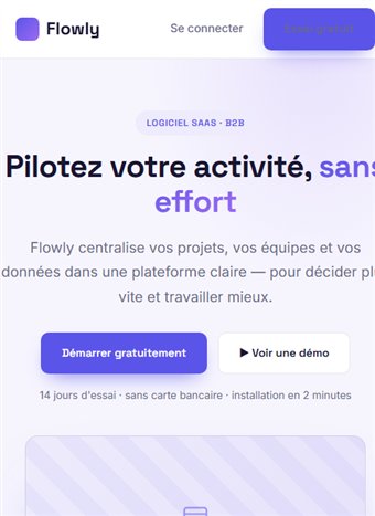 Modèle SaaS vu sur mobile
