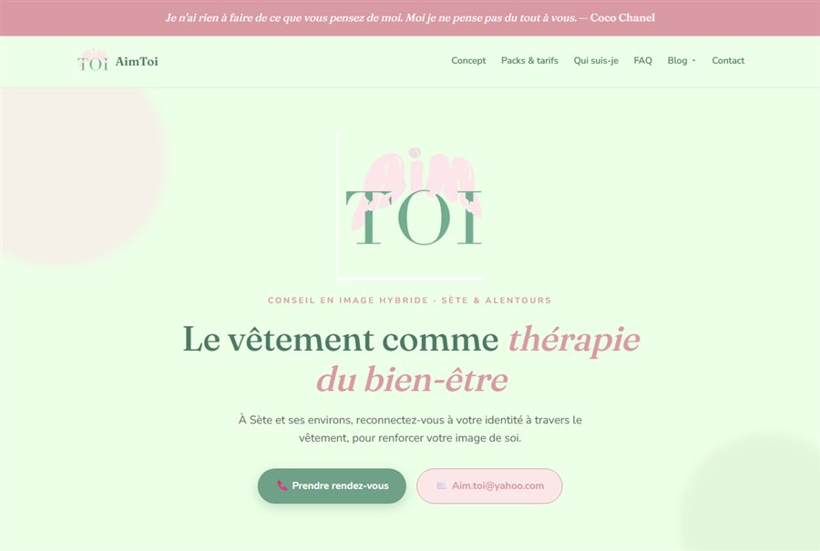 Aperçu du site AimToi