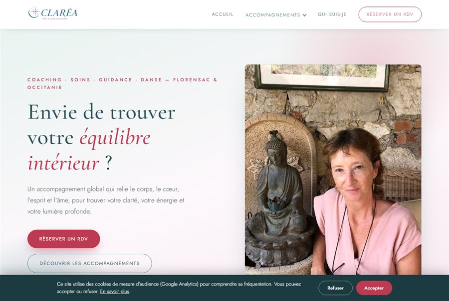 Aperçu du site Claréa Coaching