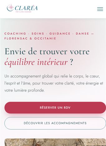 Claréa Coaching sur mobile