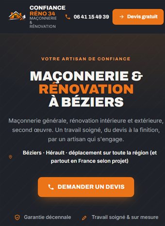 Confiance Réno 34 sur mobile