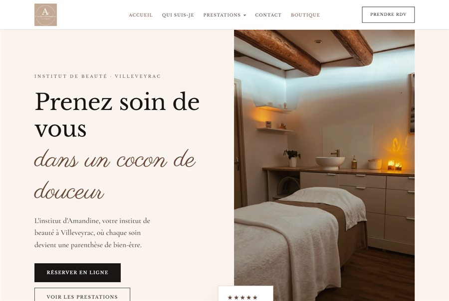 Aperçu du site L'Institut d'Amandine